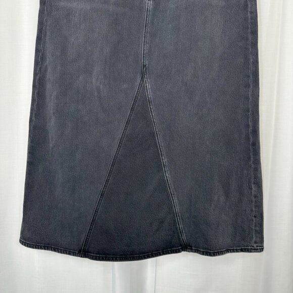 Joes Jeans Womens Denim Midi Skirt 30 Inch Waist Black 70s 90s Grunge Country - Picture 2 of 10